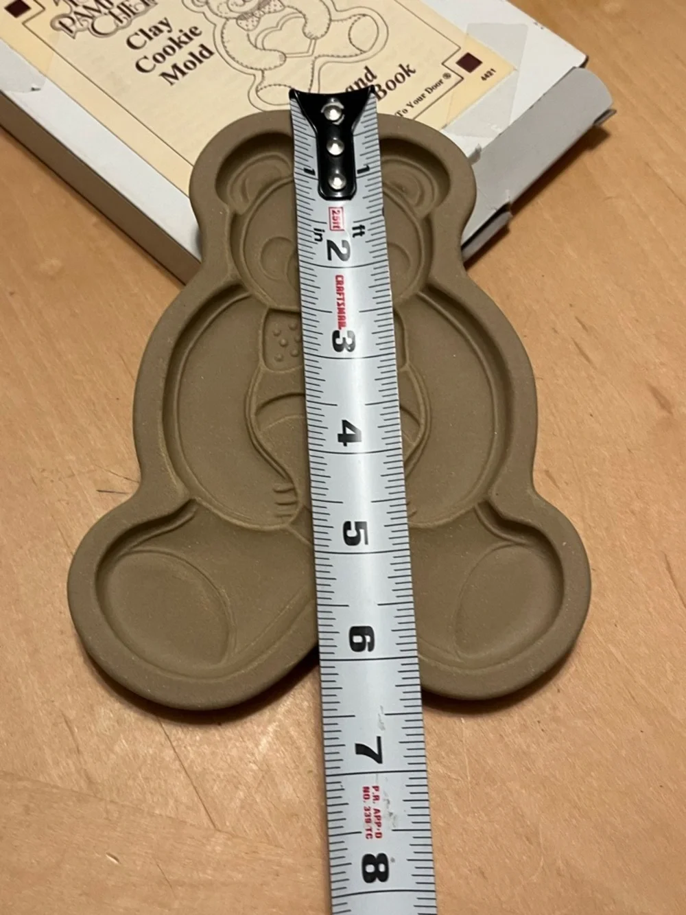 The Pampered Chef Teddy Bear Heart Clay Cookie Mold